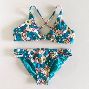 ❌SOLD❌NEW Oneill Girls “Lani” Knot 2 piece swim set in turquoise -Size 10